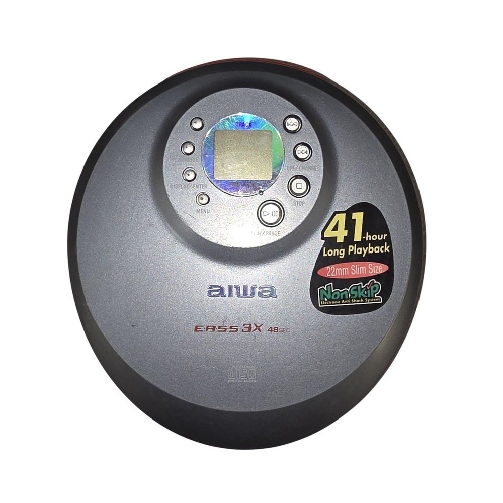 VTG Aiwa XP-V710C Portable CD Player 41h‎ NonSkip 22mm EASS 3X AntiShock Tested